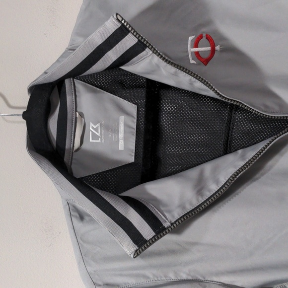 Cutter & Buck Womens Minnesota Twins Full Zip Jacket L Gray Vented - Picture 6 of 8